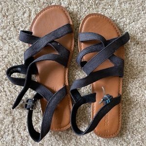 Strappy Black TOMS Sandals
